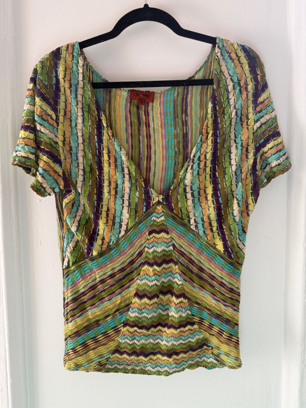 Missoni V-Neck Multicolor Women's Top - size 44 (Large)